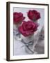 Table Decoration of Red Roses in Glasses-Michael Paul-Framed Photographic Print