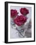 Table Decoration of Red Roses in Glasses-Michael Paul-Framed Photographic Print