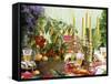 Table Decoration with Candles and Vegetables-Friedrich Strauss-Framed Stretched Canvas