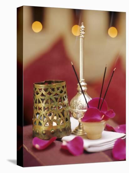 Table Decoration with Incense Sticks-Jean Cazals-Stretched Canvas