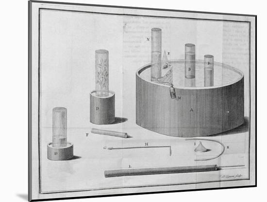 Table from First Volume of Experiments and Observations on Different Kinds of Air-null-Mounted Giclee Print