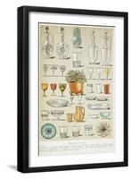 Table Glass. Various Glasses and Dishes-Isabella Beeton-Framed Giclee Print