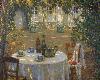 Table in the Sun-Henri Eugene Augustin Le Sidaner-Framed Textured Art