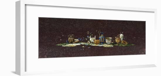 Table Inlaid with Semi-Precious Stones from Design by Antonio Cioci-null-Framed Giclee Print