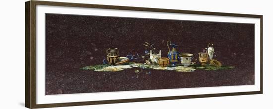 Table Inlaid with Semi-Precious Stones from Design by Antonio Cioci-null-Framed Giclee Print