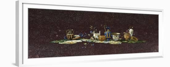 Table Inlaid with Semi-Precious Stones from Design by Antonio Cioci-null-Framed Giclee Print