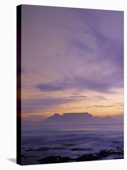 Table Mountain and Cape Town Fr. Bloubergstrand, South Africa-Walter Bibikow-Stretched Canvas