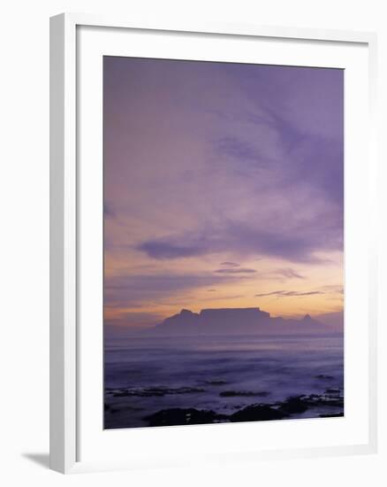 Table Mountain and Cape Town Fr. Bloubergstrand, South Africa-Walter Bibikow-Framed Photographic Print