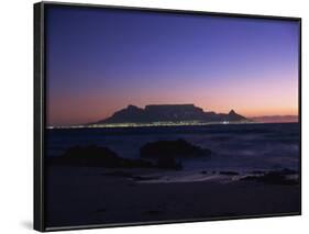 Table Mountain at Dusk, Cape Town, South Africa, Africa-Groenendijk Peter-Framed Photographic Print