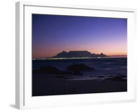 Table Mountain at Dusk, Cape Town, South Africa, Africa-Groenendijk Peter-Framed Photographic Print