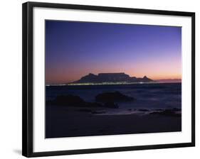 Table Mountain at Dusk, Cape Town, South Africa, Africa-Groenendijk Peter-Framed Photographic Print