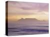 Table Mountain at Dusk, Cape Town, South Africa-Walter Bibikow-Stretched Canvas