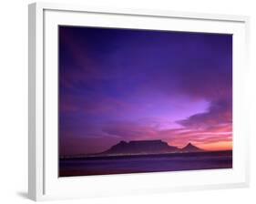 Table Mountain, Sunset, Cape Town, South Africa-Steve Vidler-Framed Photographic Print
