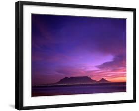 Table Mountain, Sunset, Cape Town, South Africa-Steve Vidler-Framed Photographic Print