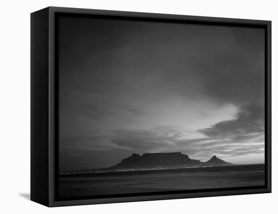 Table Mountain, Sunset, Cape Town, South Africa-Steve Vidler-Framed Stretched Canvas