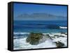 Table Mountain Viewed from Robben Island, Cape Town, South Africa-Amanda Hall-Framed Stretched Canvas