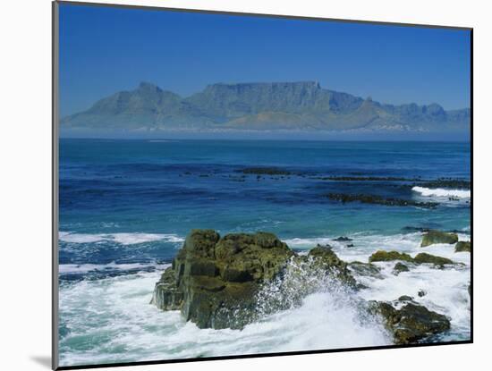 Table Mountain Viewed from Robben Island, Cape Town, South Africa-Amanda Hall-Mounted Photographic Print