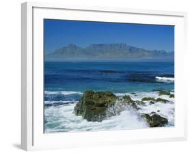 Table Mountain Viewed from Robben Island, Cape Town, South Africa-Amanda Hall-Framed Photographic Print