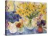 Table of Flowers-Lorraine Platt-Stretched Canvas