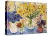 Table of Flowers-Lorraine Platt-Stretched Canvas
