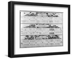 Table of the Species, 1765-Athanasius Kircher-Framed Giclee Print