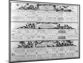 Table of the Species, 1765-Athanasius Kircher-Mounted Giclee Print