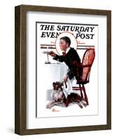 "Table Scraps," Saturday Evening Post Cover, December 15, 1923-Elbert Mcgran Jackson-Framed Giclee Print