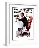 "Table Scraps," Saturday Evening Post Cover, December 15, 1923-Elbert Mcgran Jackson-Framed Giclee Print