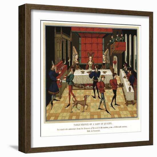 Table Service of a Lady of Quality, 15th Century-null-Framed Giclee Print