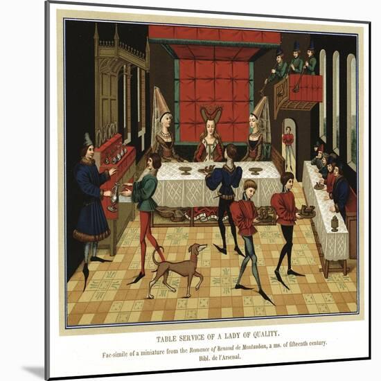 Table Service of a Lady of Quality, 15th Century-null-Mounted Giclee Print