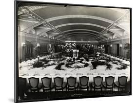 Table Set for a Banquet at the Ritz-Carlton Hotel, 1913-Byron Company-Mounted Giclee Print