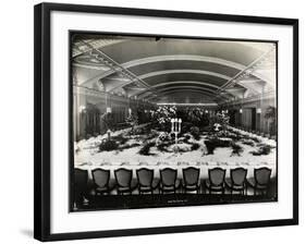 Table Set for a Banquet at the Ritz-Carlton Hotel, 1913-Byron Company-Framed Giclee Print