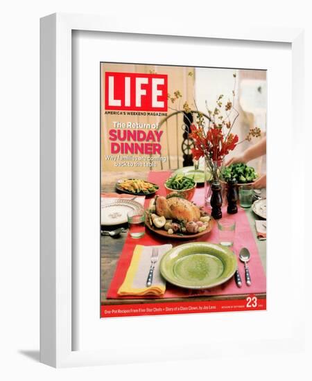 Table Set for Sunday Dinner, September 23, 2005-Miki Duisterhof-Framed Photographic Print