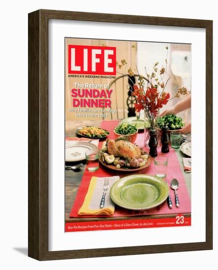 Table Set for Sunday Dinner, September 23, 2005-Miki Duisterhof-Framed Photographic Print