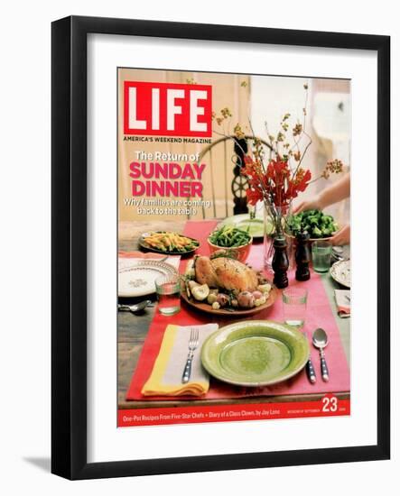 Table Set for Sunday Dinner, September 23, 2005-Miki Duisterhof-Framed Photographic Print