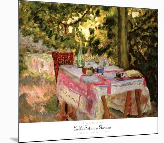 Table Set in a Garden-Pierre Bonnard-Mounted Art Print