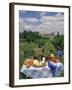 Table Set with a Picnic Lunch in a Vineyard in Aquitaine, France, Europe-Michael Busselle-Framed Photographic Print