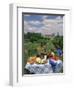 Table Set with a Picnic Lunch in a Vineyard in Aquitaine, France, Europe-Michael Busselle-Framed Photographic Print