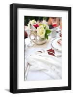 Table Setting with Vintage Gloves at a Tea Party, Shallow Focus-soupstock-Framed Photographic Print