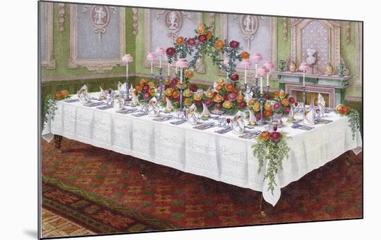 Table Settings - Dinner-The Vintage Collection-Mounted Giclee Print