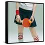 Table Tennis Player-Ryuhei Shindo-Framed Stretched Canvas