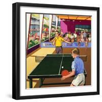 Table Tennis Players-null-Framed Giclee Print