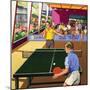 Table Tennis Players-null-Mounted Giclee Print