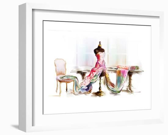 table top mannequin-null-Framed Art Print