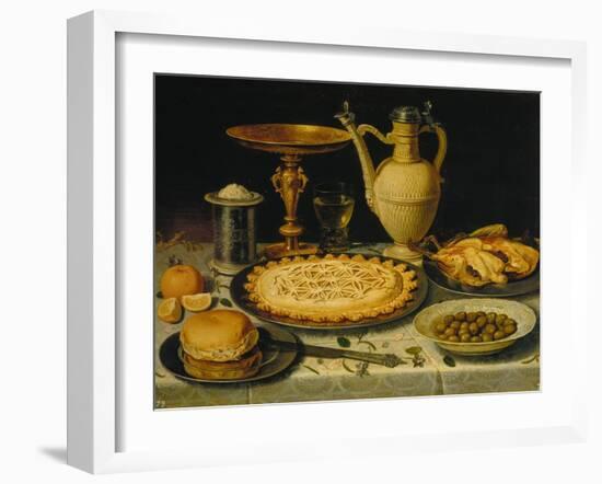 Table with Cakes, Chicken and Olives-Clara Peeters-Framed Giclee Print