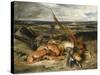 Tableau de nature morte dit Nature morte au homard-Eugene Delacroix-Stretched Canvas