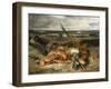 Tableau de nature morte dit Nature morte au homard-Eugene Delacroix-Framed Giclee Print