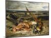 Tableau de nature morte dit Nature morte au homard-Eugene Delacroix-Mounted Giclee Print