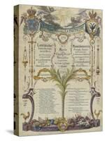 Tableau des princes et princesses témoin au mariage à Versailles du Dauphin-null-Stretched Canvas