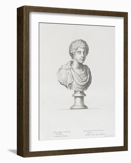 Tableau du Cabinet du Roi, statues et bustes antiques des Maisons Royales Tome II : planche 20-Etienne Baudet-Framed Giclee Print